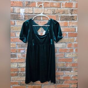Francesca's Collections HUNTER GREEN Mini Dress